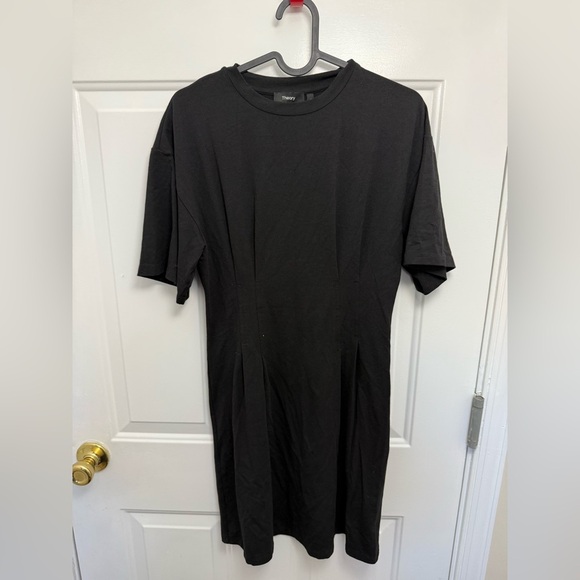 Theory Dresses & Skirts - Women’s Theory Black Corset Tee Mini Dress Size P Cotton City Casual Whimisigoth
